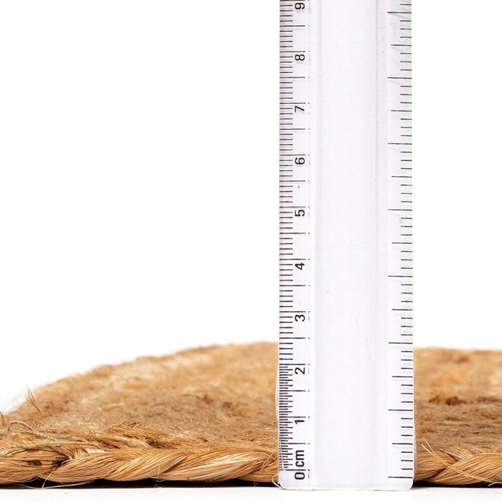 Hand Woven Jute Braided Rug, 2'x3' – Natural, Reversible Boho Entry Area Rugs fo - Picture 9 of 9